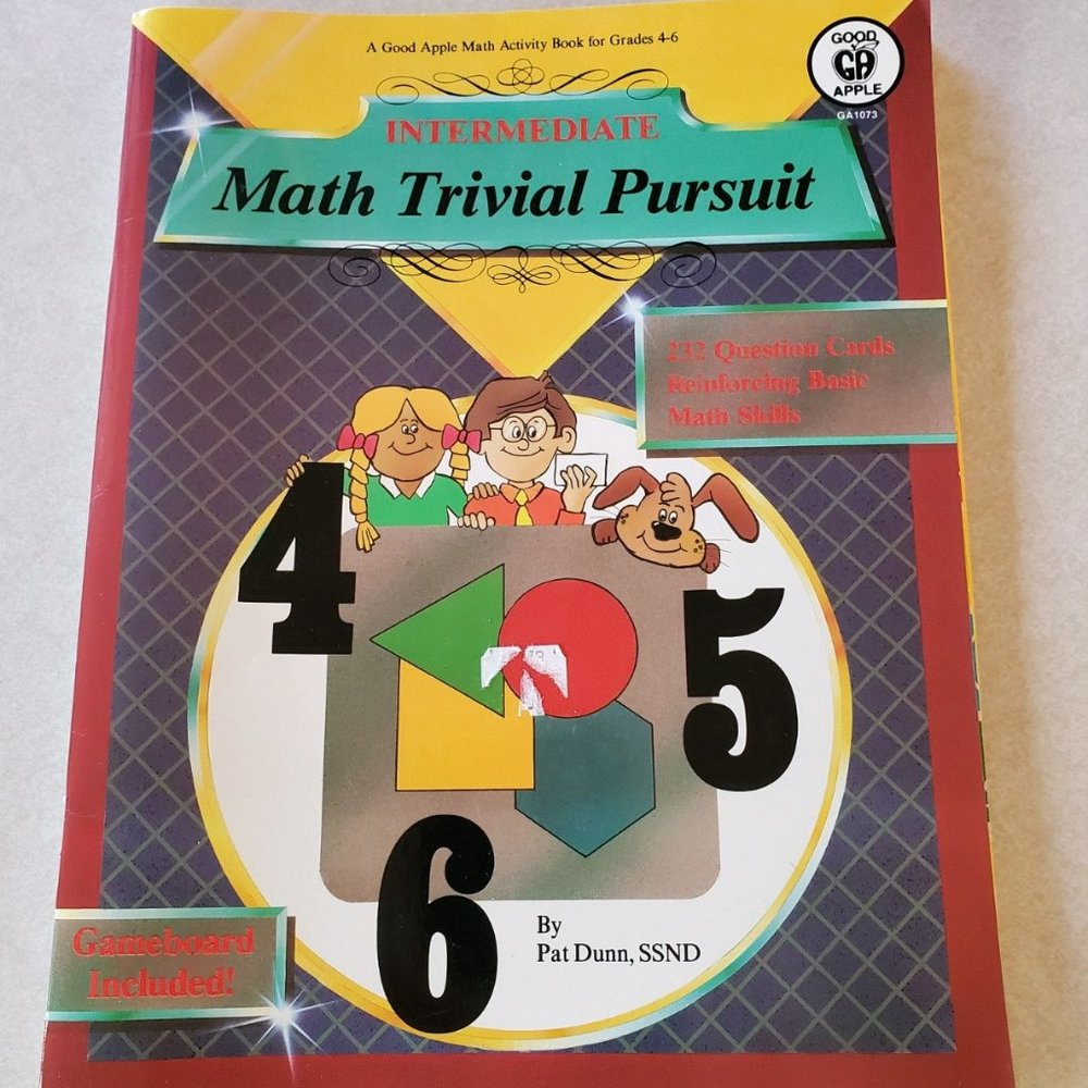 Math Trivia Pursuit Book - Game Board and Cards